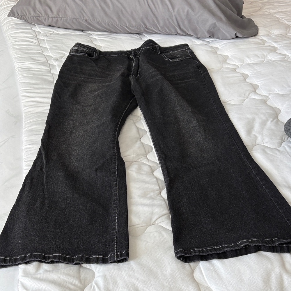 Women's Black Flared Jeans